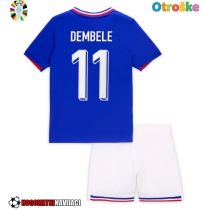 Otroške Nogometnih dresov Francija Ousmane Dembele #11 Domači EP 2024 Kratki rokavi (+ hlače)